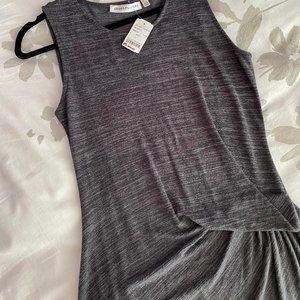 Sleeveless Rouched Front Grey Dress - NEVER WORN - womens large